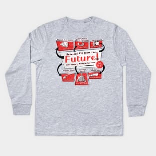 Retro Future Survival Kit Kids Long Sleeve T-Shirt